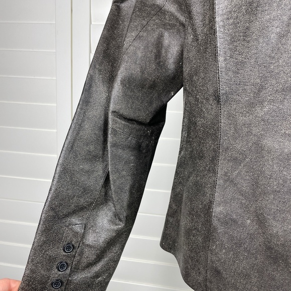 John Paul Richard Leather Blazer, size 12 - Picture 4 of 5